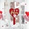 Glitzhome® 14" Valentine's Wooden Key-Shaped Door Hanger